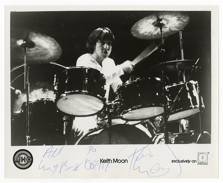 Keith Moon Signed & Inscribed Original Promotional Photograph (REAL)