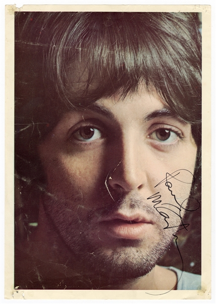 Paul McCartney Signed Original Beatles "White Album" Insert Photograph (JSA)