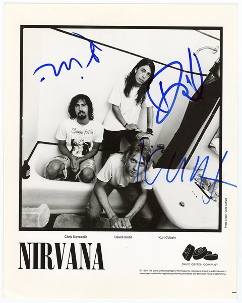 Nirvana Signed Original Publicity Photograph (Beckett)