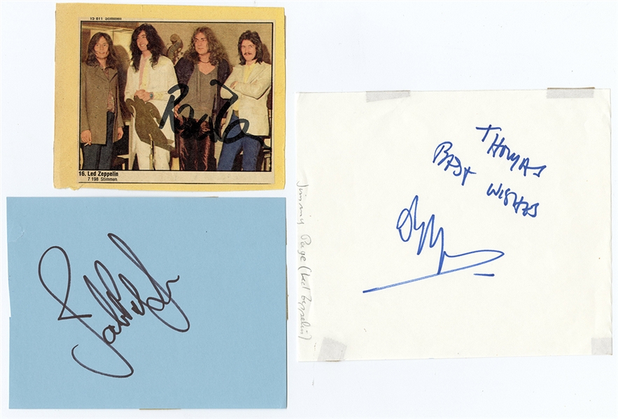 Led Zeppelin Autographs (3) (REAL)