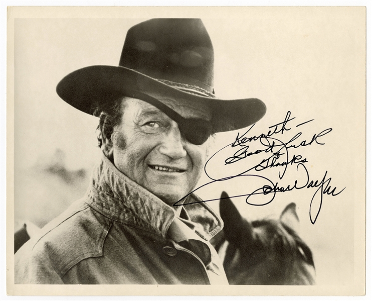 John Wayne Signed & Inscribed "True Grit" Photograph (JSA)