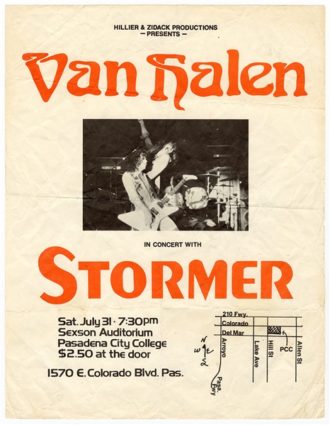 Van Halen Original Vintage Concert Flyer