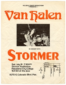 Van Halen Original Vintage Concert Flyer