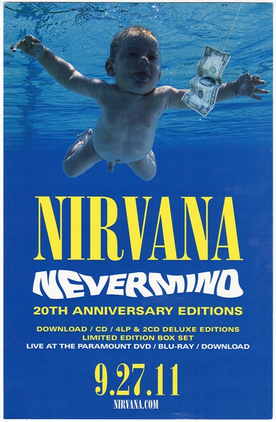 Nirvana "Nevermind" Original 20th Anniversary Publicity Poster