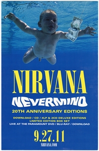 Nirvana "Nevermind" Original 20th Anniversary Publicity Poster