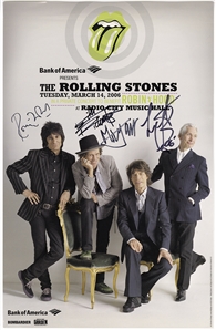 The Rolling Stones Signed Original Robin Hood Foundation Private Benefit Concert Poster (REAL)