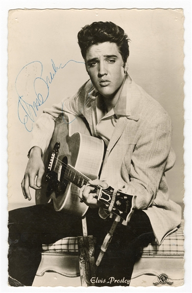 Elvis Presley Signed German Original "Jailhouse Rock" Publicity Postcard (REAL)