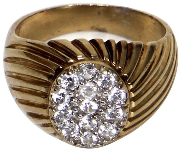 Elvis Presley Owned and Worn Diamond and 10kt Gold Ring