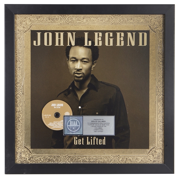 John Legend RIAA Certified Sales Record Award For “Get Lifted”