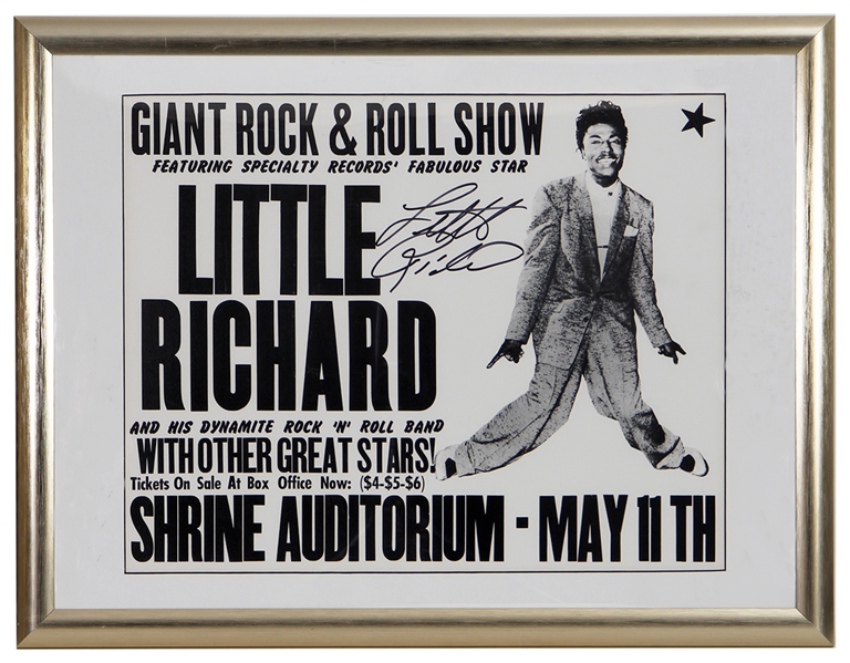 Little Richard Signed Concert Poster