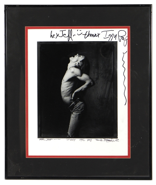 Iggy Pop Signed Original Danny Clinch Print Circa 1993 in New York - Also Signed by Danny Clinch