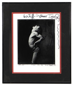 Iggy Pop Signed Original Danny Clinch Print Circa 1993 in New York - Also Signed by Danny Clinch