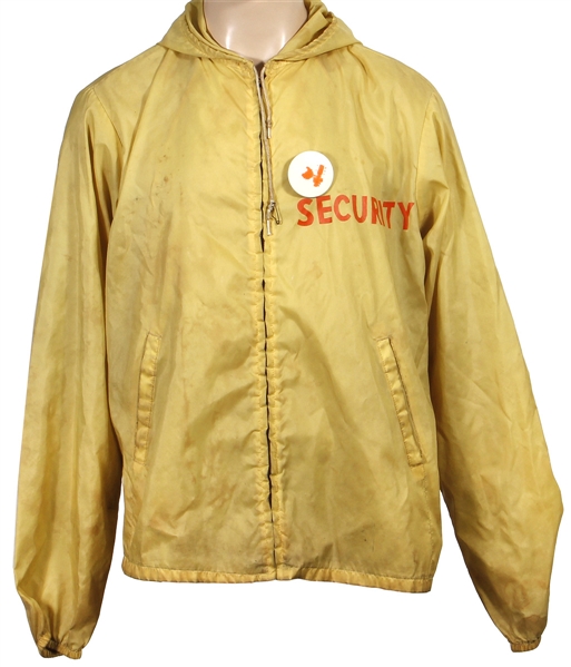 Woodstock 1969 Incredibly Rare Original Jacket Worn by Security Guard with Pin - As Seen in the Movie