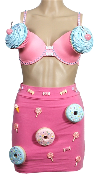 Katy Perry Owned & “California Gurls” Promotional Worn Pink Donut Candy Skirt with Cupcake Top