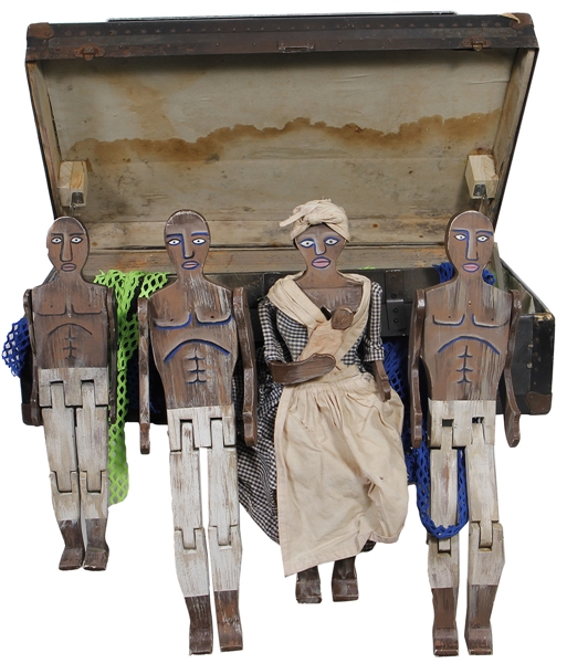 Bob Flanagan Original Off-Broadway Irish Repertory "Emperor Jones" Stage Used Stick Puppets