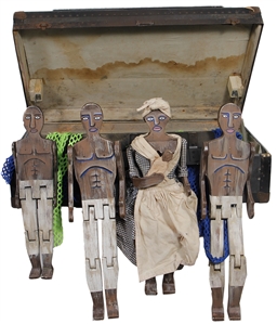 Bob Flanagan Original Off-Broadway Irish Repertory "Emperor Jones" Stage Used Stick Puppets