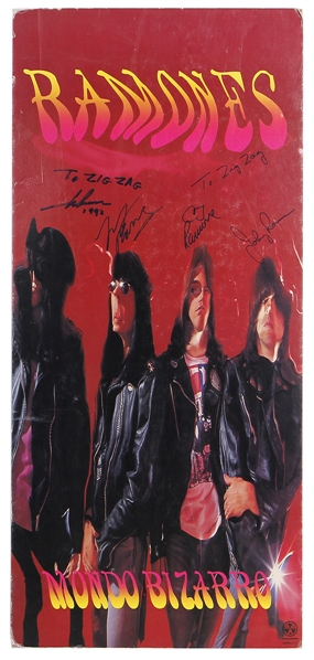 The Ramones Signed “Mondo Bizarro" Signed Promotional Poster (REAL)