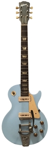 Carl Perkins Owned, Stage Played, Sun Records Recording Used and “Blue Suede Shoes” Recording Used 1953 Gibson Les Paul - Painted Blue by Carl Perkins (RGU)