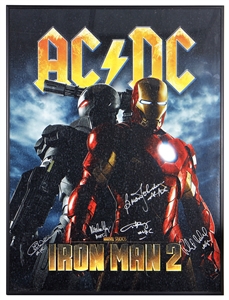 AC/DC Fully Signed “Iron Man 2” Original Movie Poster (REAL)