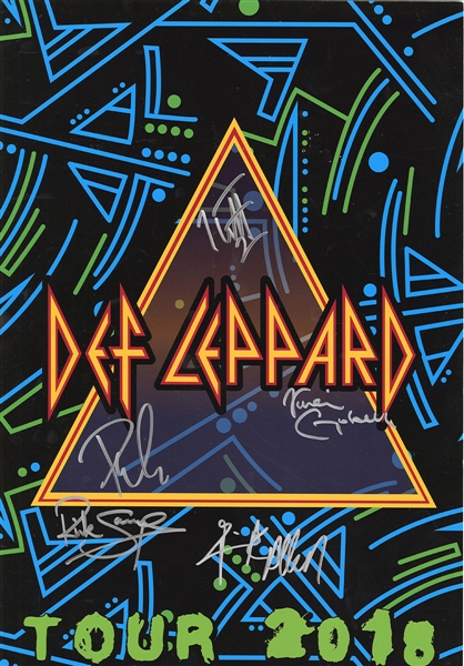 Def Leppard Band Signed 2018 Concert Poster