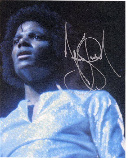 Michael Jackson Signed Vintage Concert Program Photograph (REAL)