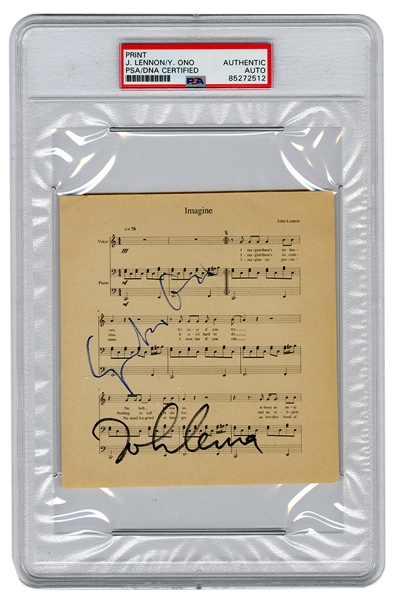 John Lennon Signed “Imagine” Sheet Music (PSA/DNA)