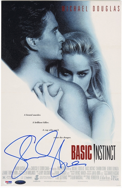 Sharon Stone Signed "Basic Instinct" Movie Poster (PSA/DNA)