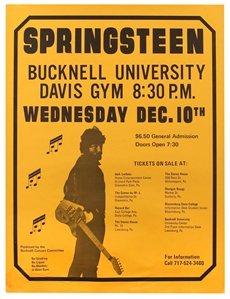 Bruce Springsteen Original 1975 Bucknell University Concert Poster