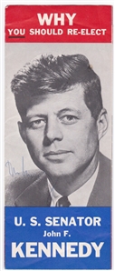 John F. Kennedy Signed 1958 Senate Campaign Brochure (Beckett)