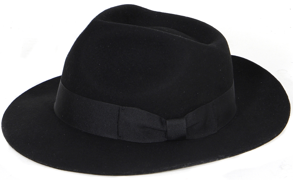 Michael Jackson Circa 1980’s Owned Black Fedora (MJJ Productions LOA & RGU)