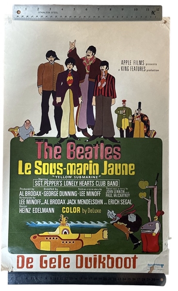 The Beatles Original French "Yellow Submarine" Movie Poster