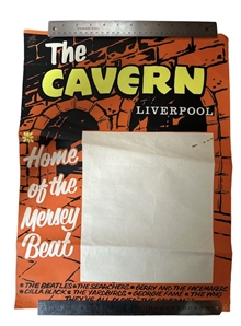 The Beatles Cavern Club Liverpool Blank Concert Poster Circa 1960s