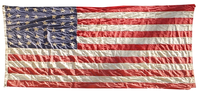 Vintage 48 Star American Flag Used in World War II