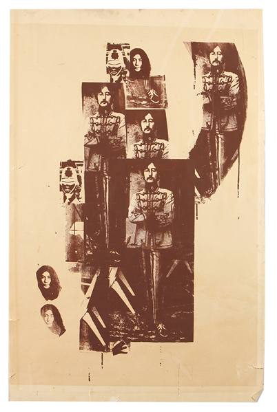 1969 John Lennon Owned Andy Warhol Screen Print “Watching Rainbows” A Gift to John Lennon