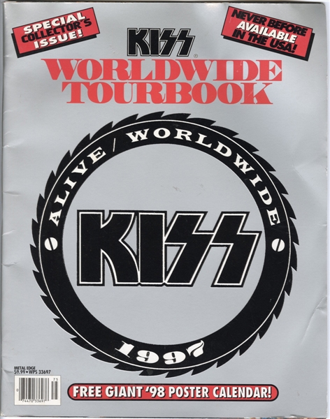 KISS 1998 Worldwide Tour Concert Program