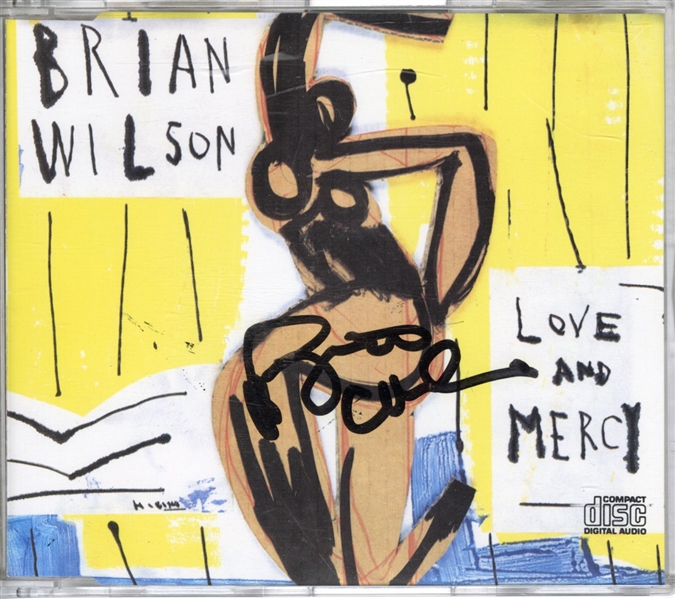 Brian Wilson Signed “Love and Mercy” CD Cover