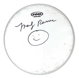 Marky Ramone Stage Used & Signed Drumhead (REAL)