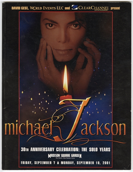 Michael Jackson Original 30th Celebration: The Solo Years Original Program, Concert Ticket and Flyer Insert