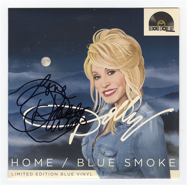 Dolly Parton Signed Limited Edition Blue Vinyl 45 Record