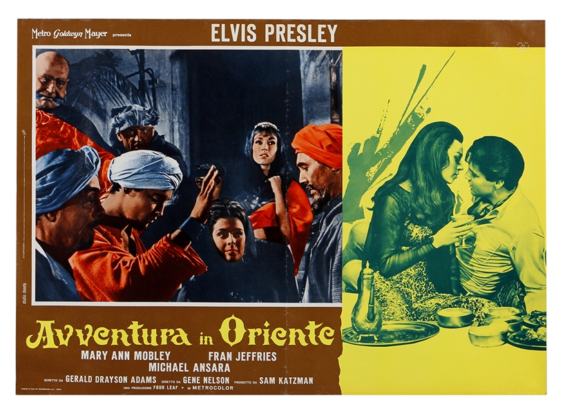 Elvis Presley Very Rare "Avventura in Oriente" Original Italian Movie Poster (Harum Scarum)