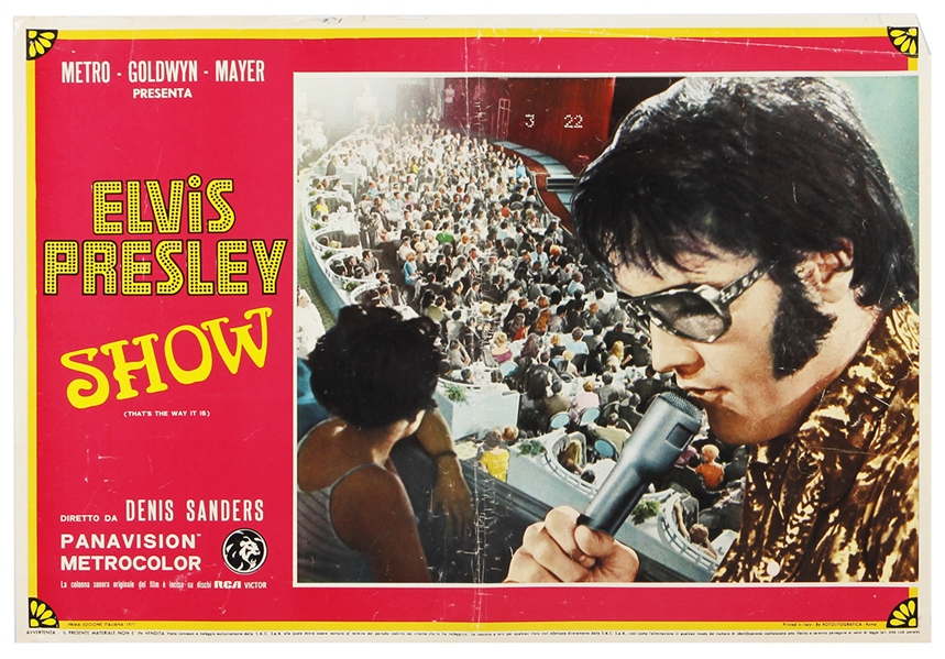 Elvis Presley Very Rare "Elvis Presley Show" Original Italian Movie Poster (Thats The Way It Is)