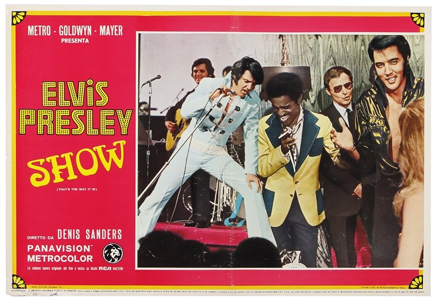 Elvis Presley Very Rare "Elvis Presley Show" Original Italian Movie Poster (Thats The Way It Is)