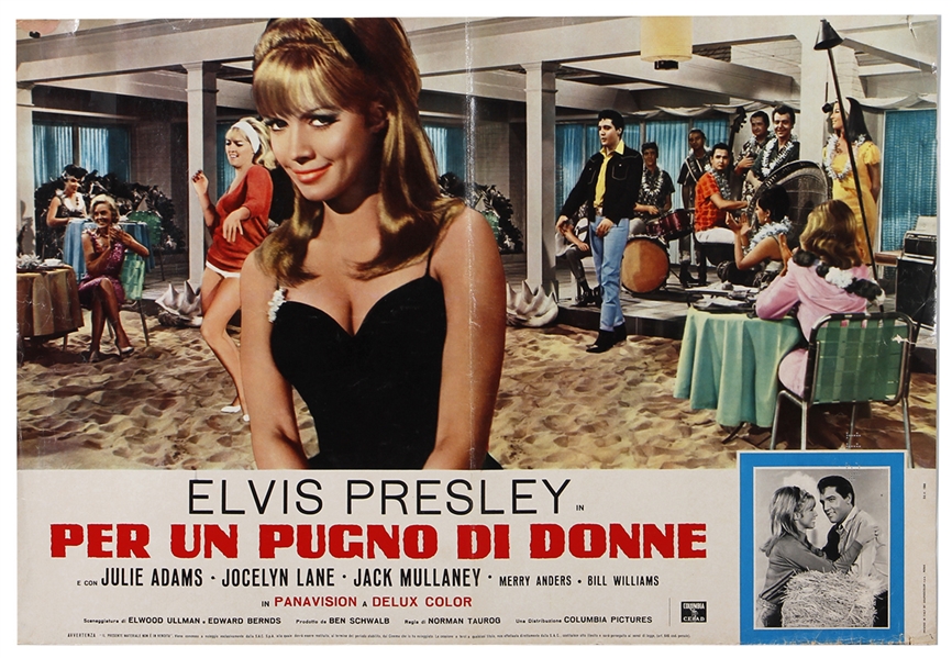 Elvis Presley Very Rare "Per Un Pugno Di Donne" Original Italian Movie Poster (Tickle Me)