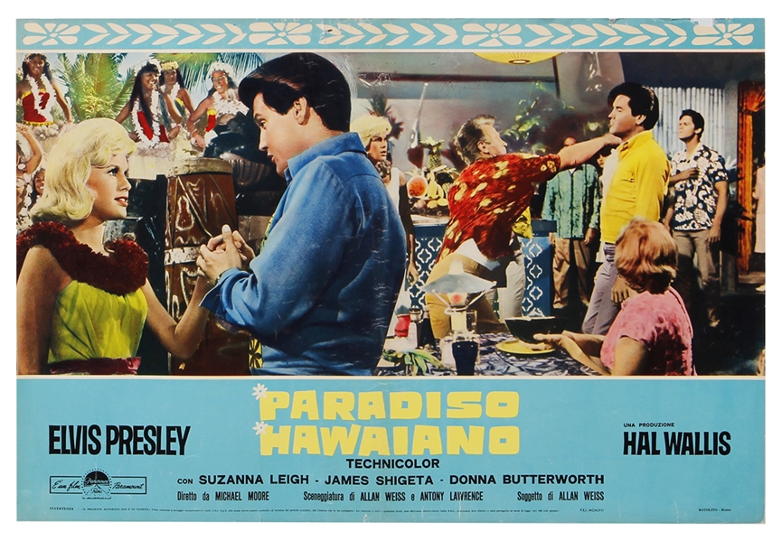 Elvis Presley Very Rare "Paradiso Hawaiano" Original Italian Movie Poster (Paradise Hawaiian Style)