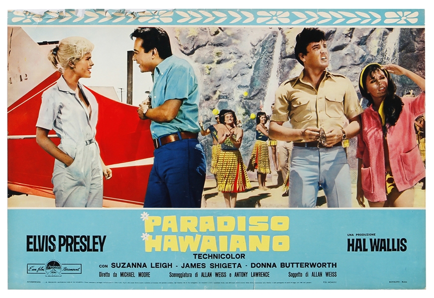 Elvis Presley Very Rare "Paradiso Hawaiano" Original Italian Movie Poster (Paradise Hawaiian Style)