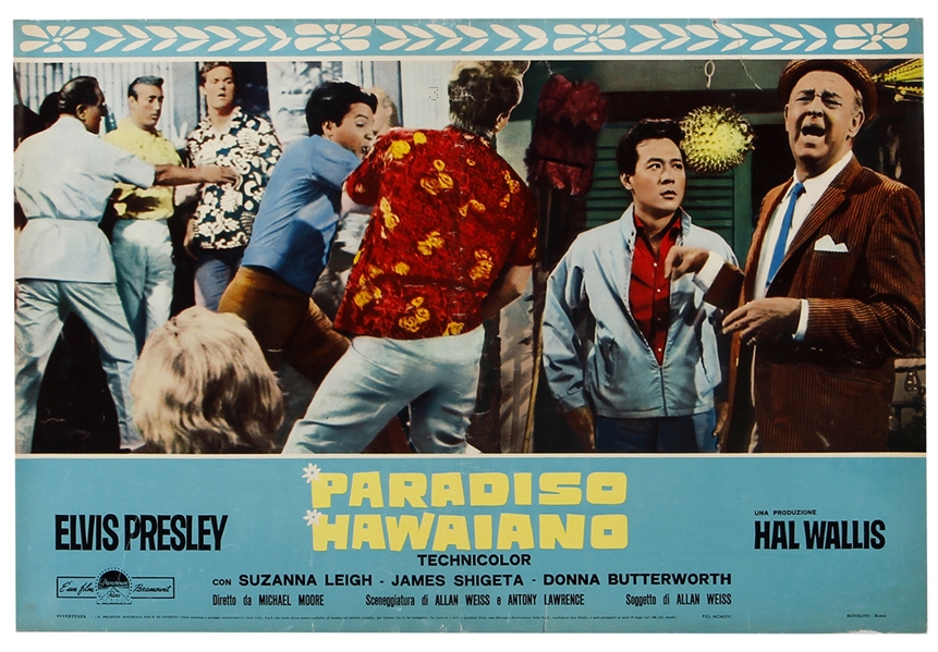 Elvis Presley Very Rare "Paradiso Hawaiano" Original Italian Movie Poster (Paradise Hawaiian Style)