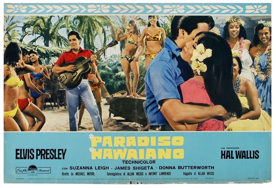 Elvis Presley Very Rare "Paradiso Hawaiano" Original Italian Movie Poster (Paradise Hawaiian Style)