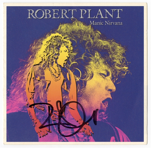 Robert Plant Signed "Manic Nirvana" CD Insert Booklet