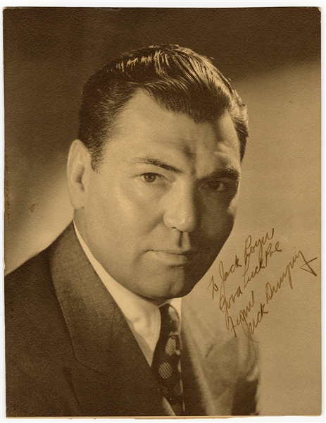 Jack Dempsey Signed & Inscribed Photograph (Beckett)