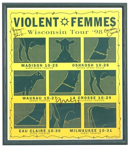 Violent Femmes Signed 1998 Wisconsin Tour Concert Poster